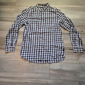 Men's Black and White Checkered Shirt